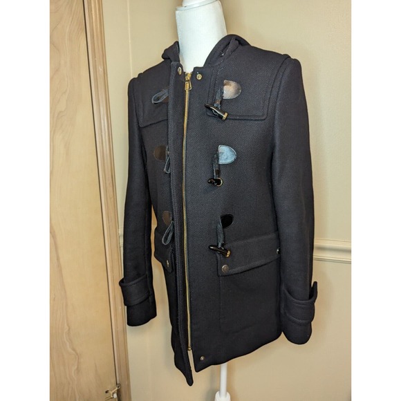 Zara Woman Black Toggle Zip Hooded Jacket Size XS - Picture 7 of 11